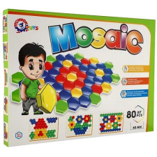 Teddies Mozaika pro nejmenší s hladkým kloboučkem 4 cm, 80 ks kreatív és készségfejlesztő