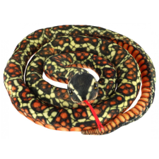 Teddies Plüss kígyó 200 cm, fekete-narancs-sárga plüssfigura