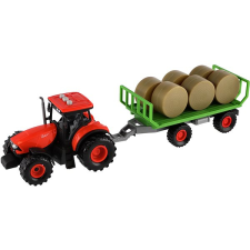 Teddies Traktor Zetor s vlekem a balíky na setrvačník autópálya és játékautó