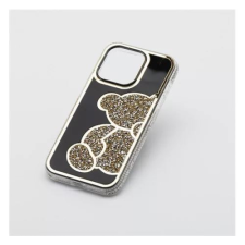 Teddy Bear iPhone 16 Plus csillogó köves tok fekete-aranyszínű (101233) (101233) tok és táska