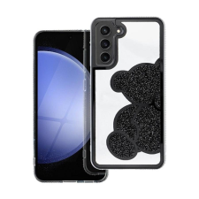 Teddy Bear Samsung Galaxy A35 5G csillogó köves tok, fekete tok és táska
