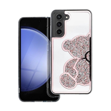 Teddy Bear Samsung Galaxy A35 5G csillogó köves tok, rózsaszín tok és táska