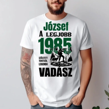TeeInBlue A legjobb vadász születésnapi póló Póló / fehér / L ajándéktárgy