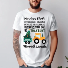 TeeInBlue A legjobbak vezetnek traktort - ajándék póló Póló / fehér / L ajándéktárgy