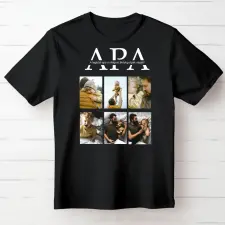 TeeInBlue Apák napi 6 képes póló egyedi szöveggel Fekete póló / fekete / S ajándéktárgy