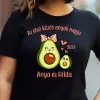 TeeInBlue Az első közös anyák napja - avokádó mintás egyedi neves anyák napi póló Fekete póló / fekete / M