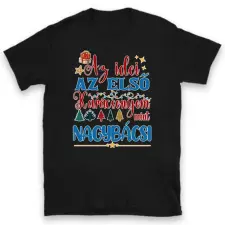 TeeInBlue Az idei az első karácsonyom, mint nagybácsi póló Póló / fekete / 2XL ajándéktárgy