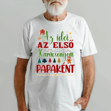 TeeInBlue Az idei az első karácsonyom papaként póló Póló / fehér / M ajándéktárgy