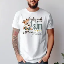 TeeInBlue Csak egy sütit ettem vicces karácsonyi póló Póló / fehér / L ajándéktárgy