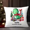 TeeInBlue Dínós mesenézős párna Párna / FEHÉR HÁTOLDAL / szivacs
