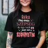 TeeInBlue Egy igazi szépség, de úgy iszik, mint egy szörnyeteg  - póló lánybúcsúra névvel Fekete póló / fekete / 2XL