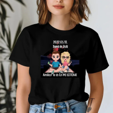 TeeInBlue Egyedi csillagkép póló pároknak szerkeszthető karakterrel Póló / fekete / M ajándéktárgy