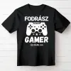 TeeInBlue Egyedi éjjel gamer póló Fekete póló / fekete / 2XL