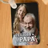 TeeInBlue Egyedi fényképes fa kulcstartó Papának ÁLLÓKÉPES / egyedi / 4x5,5