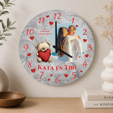 TeeInBlue Egyedi fényképes falióra pároknak Valentin napra Falióra / fehér / 20 cm falióra