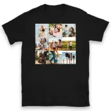 TeeInBlue Egyedi fényképes póló 9 képpel Póló / fekete / 2XL ajándéktárgy