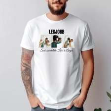 TeeInBlue Egyedi fényképes póló apának Fehér póló / fehér / 2XL ajándéktárgy