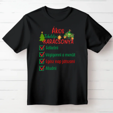 TeeInBlue Egyedi gamer karácsonyi póló névvel, a tökéletes karácsony Fekete póló / fekete / S ajándéktárgy