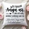 TeeInBlue Egyedi párna nevelőanyának választható felirattal és fotóval Párna / FEHÉR HÁTOLDAL / szivacs