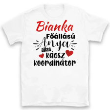 TeeInBlue Egyedi póló anyának, káosz koordinátor Póló / fehér / L ajándéktárgy