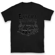 TeeInBlue Ekkora halat fogtam - póló horgászoknak Póló / fekete / L ajándéktárgy
