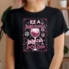 TeeInBlue Ez a karácsonyi borozós pólóm egyedi póló nőknek Fekete póló / fekete / 2XL