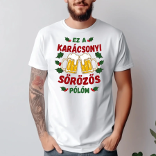 TeeInBlue Ez a karácsonyi sörözős pólóm Fehér póló / fehér / M ajándéktárgy