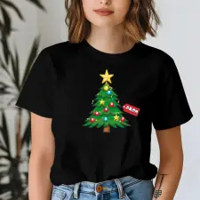 TeeInBlue Faszom karácsonyi póló egyedi felirattal Póló / fekete / XL ajándéktárgy