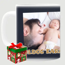 TeeInBlue Karácsonyi bögre - képpel Bögre / FEHÉR / KARÁCSONYI DOBOZ bögrék, csészék