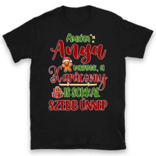 TeeInBlue Karácsonyi póló anyának Póló / fekete / M ajándéktárgy