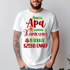 TeeInBlue Karácsonyi póló apának Póló / fehér / S ajándéktárgy