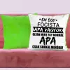 TeeInBlue Menő apa párna egyedi jellemzéssel Párna / ZÖLD PLÜSS HÁTOLDAL / szivacs