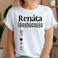TeeInBlue Pia számolós póló lánybúcsúra Póló / fehér / M ajándéktárgy
