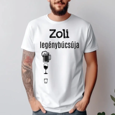 TeeInBlue Pia számolós póló legénybúcsúra Póló / fehér / 2XL ajándéktárgy
