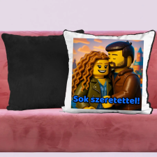 TeeInBlue Saját fotós párna lego stílusban Párna / FEKETE PLÜSS HÁTOLDAL / szivacs lakástextília