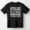 TeeInBlue Senki sem tökéletes, de az apák átkozottul közel állnak hozzá póló Fekete póló / fekete / 2XL