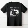 TeeInBlue Six seven 67 mem póló csontváz mintával és névvel Fekete póló / fekete / XL