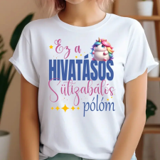 TeeInBlue Sütizabálós vicces karácsonyi póló nőknek Póló / fehér / S ajándéktárgy