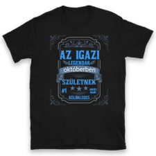 TeeInBlue Születésnapi póló egyedi felirattal Póló / fekete / S ajándéktárgy