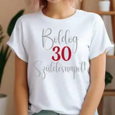 TeeInBlue Születésnapi póló Póló / fehér / S ajándéktárgy