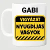 TeeInBlue Vigyázat nyugdíjas vagyok - nyugdíjas búcsúztató ajándék bögre Bögre / FEHÉR / NEM