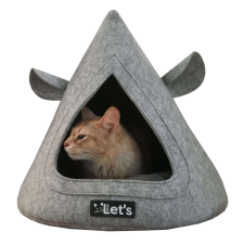 Teepee Let&#039;s Aludjunk Pet Cave TeePee Grey macskaágy szállítóbox, fekhely macskáknak