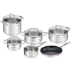 Tefal G718SA74 DUETTO+ edényszett, 10 db-os - Ezüst