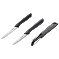 Tefal K2213S55 Essential 3 részes rozsdamentes acél késkészlet - Fekete kés és bárd