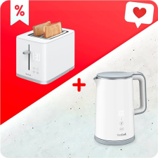 Tefal KO693110 Sense fehér + kenyérpirító Tefal TT693110 Sense 2S vízforraló és teáskanna