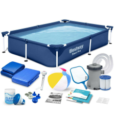  Téglalap alakú medence 221x150x43 cm 16 az 1-ben Bestway 56401N medence