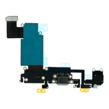  tel-szalk-004070 Apple iPhone 6S Plus töltőcsatlakozó port, flexibilis kábel / töltő csatlakozó flex világos szürke mobiltelefon, tablet alkatrész