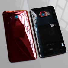 tel-szalk-006115 HTC U11 piros akkufedél, hátlap mobiltelefon, tablet alkatrész