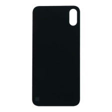  tel-szalk-006167 Apple iPhone X fekete akkufedél, hátlap kis lyukú kamera-kivágással mobiltelefon, tablet alkatrész