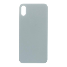  tel-szalk-008346 Apple iPhone XS fehér akkufedél, hátlap kis lyukú kamera-kivágással mobiltelefon, tablet alkatrész